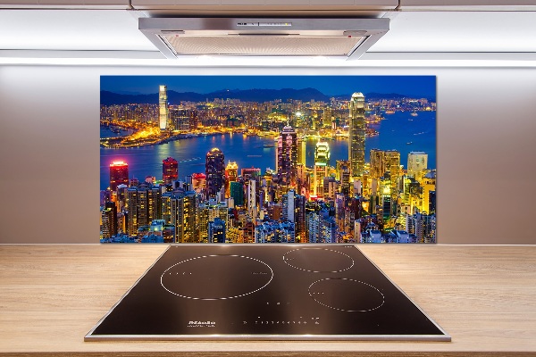 Kitchen splashback Hong Kong at night