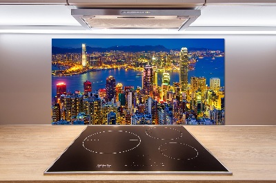 Kitchen splashback Hong Kong at night