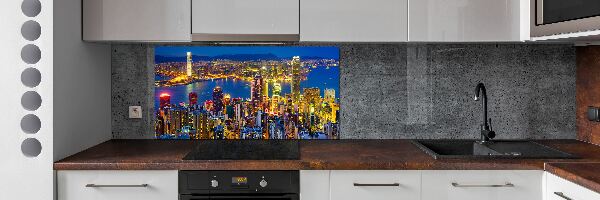 Kitchen splashback Hong Kong at night