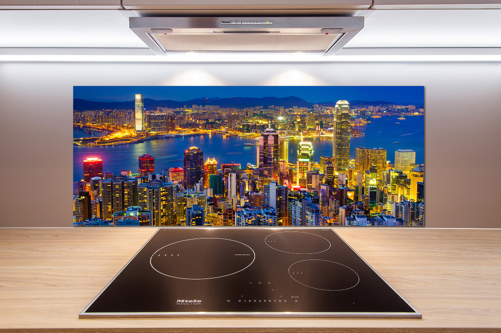 Kitchen splashback Hong Kong at night