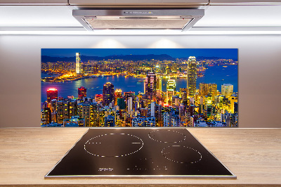 Kitchen splashback Hong Kong at night