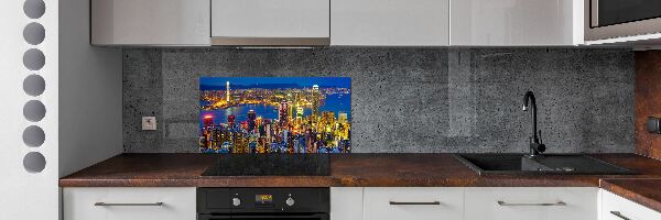 Kitchen splashback Hong Kong at night