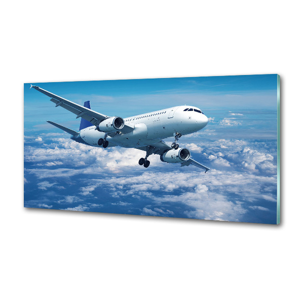 Kitchen splashback Aircraft in the clouds