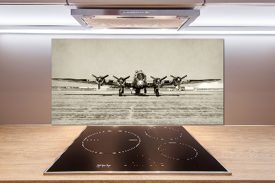 Glass splashback Old bomber