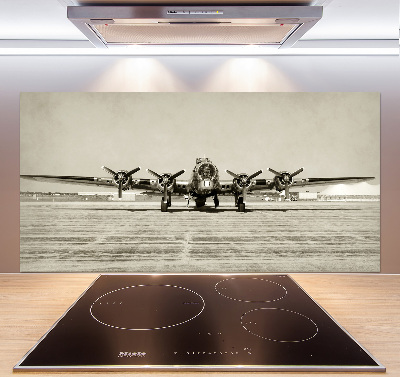 Glass splashback Old bomber