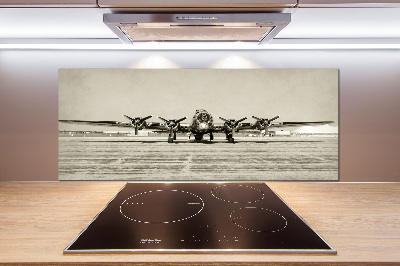 Glass splashback Old bomber