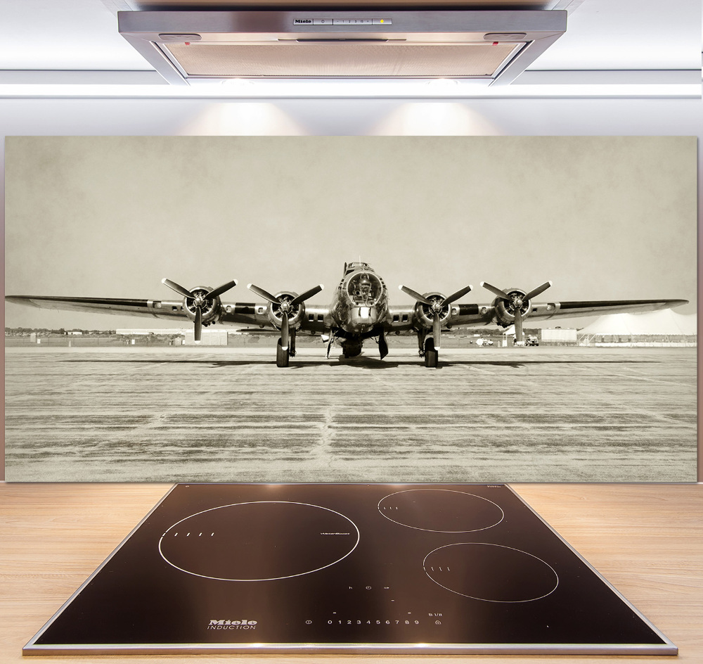 Glass splashback Old bomber