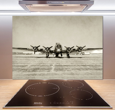 Glass splashback Old bomber