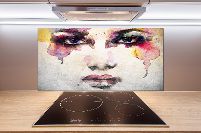 Kitchen splashback Portrait of a woman