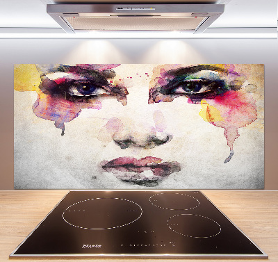 Kitchen splashback Portrait of a woman