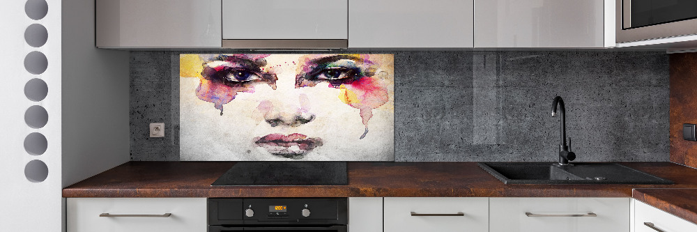 Kitchen splashback Portrait of a woman