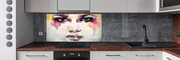 Kitchen splashback Portrait of a woman