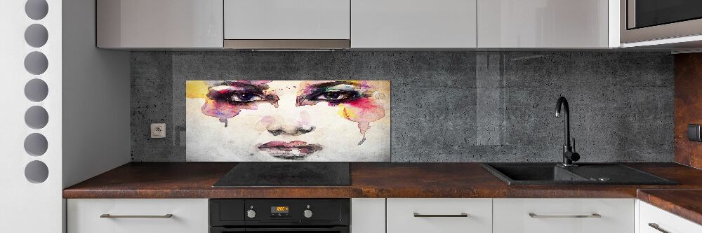 Kitchen splashback Portrait of a woman