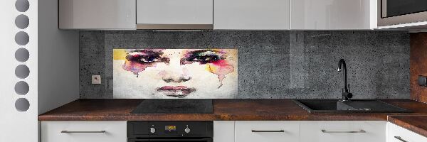 Kitchen splashback Portrait of a woman