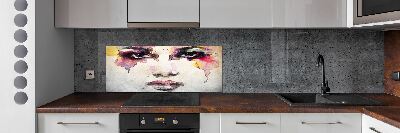 Kitchen splashback Portrait of a woman