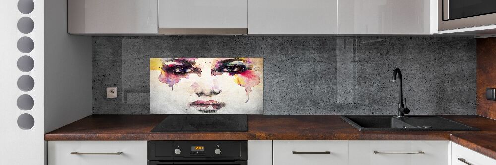 Kitchen splashback Portrait of a woman