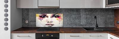 Kitchen splashback Portrait of a woman