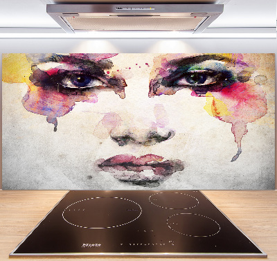 Kitchen splashback Portrait of a woman