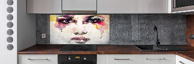 Kitchen splashback Portrait of a woman