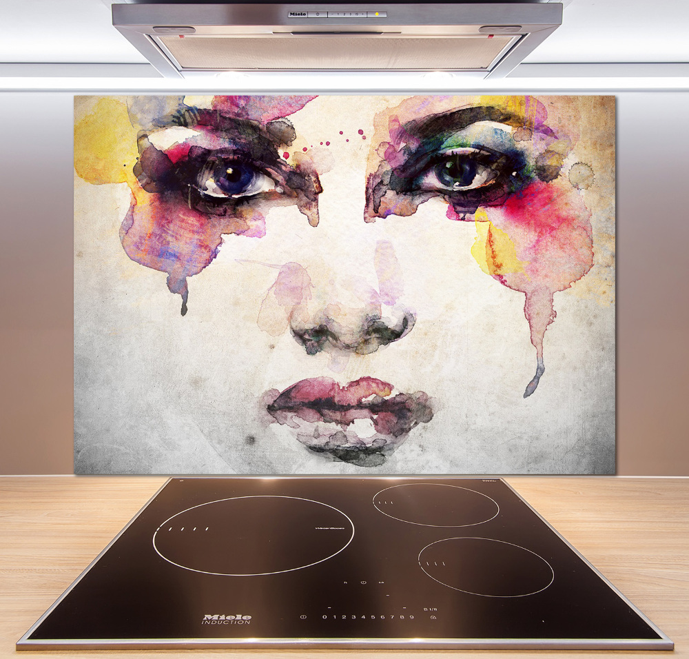 Kitchen splashback Portrait of a woman