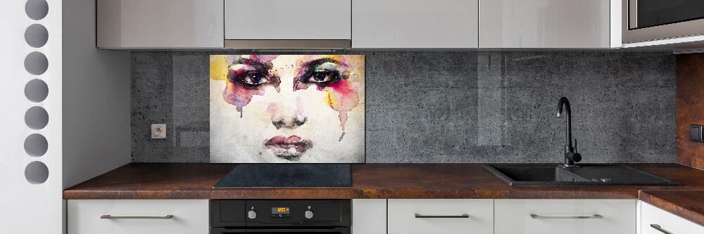 Kitchen splashback Portrait of a woman