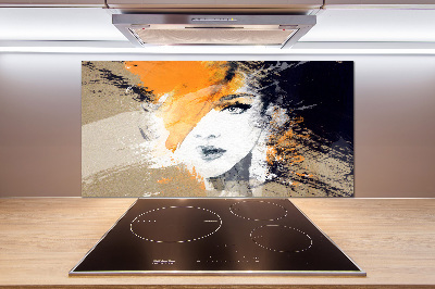 Kitchen splashback Portrait of a woman