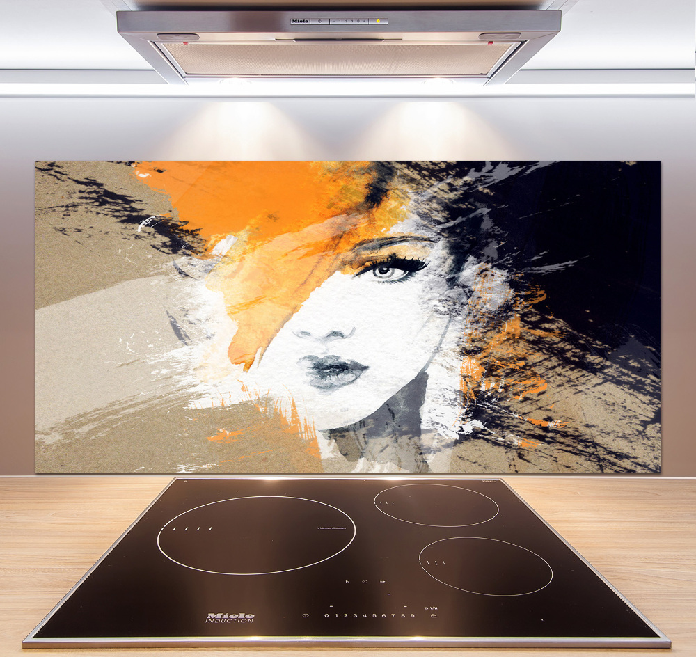 Kitchen splashback Portrait of a woman