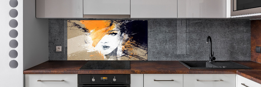 Kitchen splashback Portrait of a woman