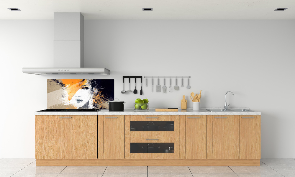 Kitchen splashback Portrait of a woman