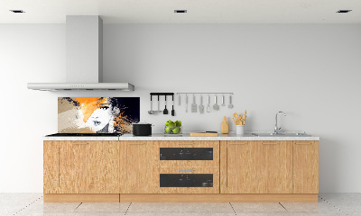 Kitchen splashback Portrait of a woman