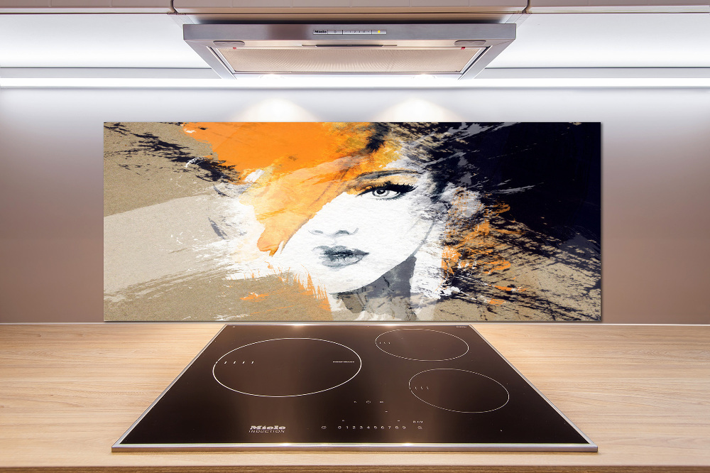 Kitchen splashback Portrait of a woman