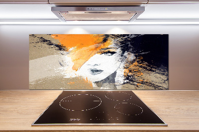 Kitchen splashback Portrait of a woman