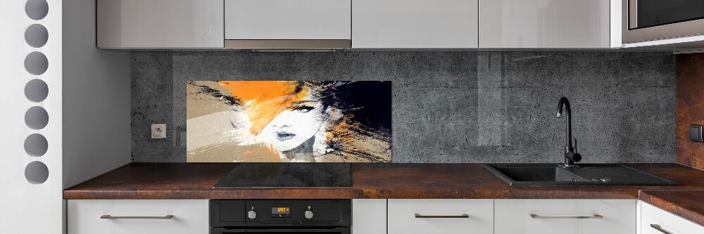 Kitchen splashback Portrait of a woman