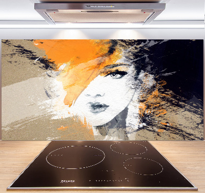 Kitchen splashback Portrait of a woman