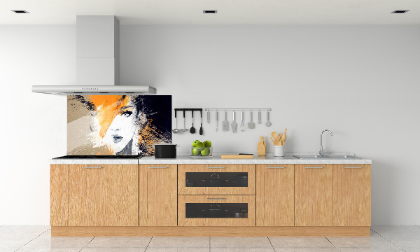 Kitchen splashback Portrait of a woman