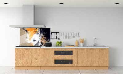 Kitchen splashback Portrait of a woman