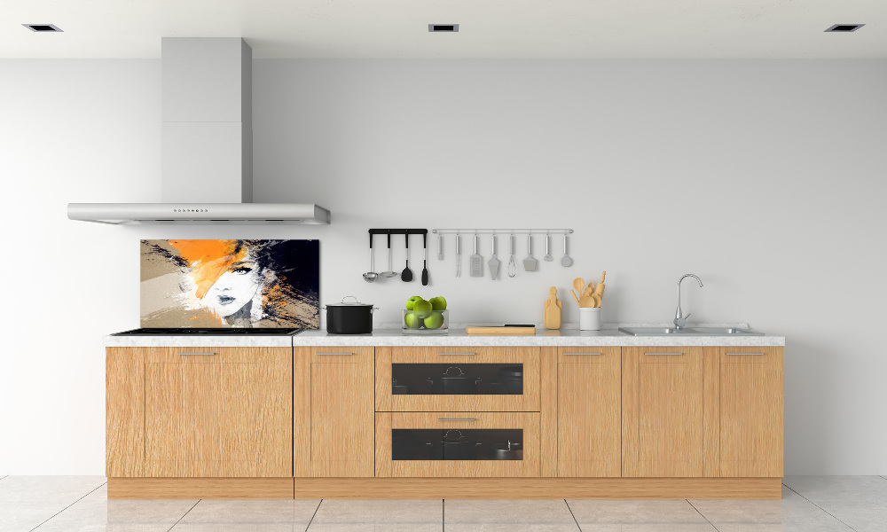 Kitchen splashback Portrait of a woman