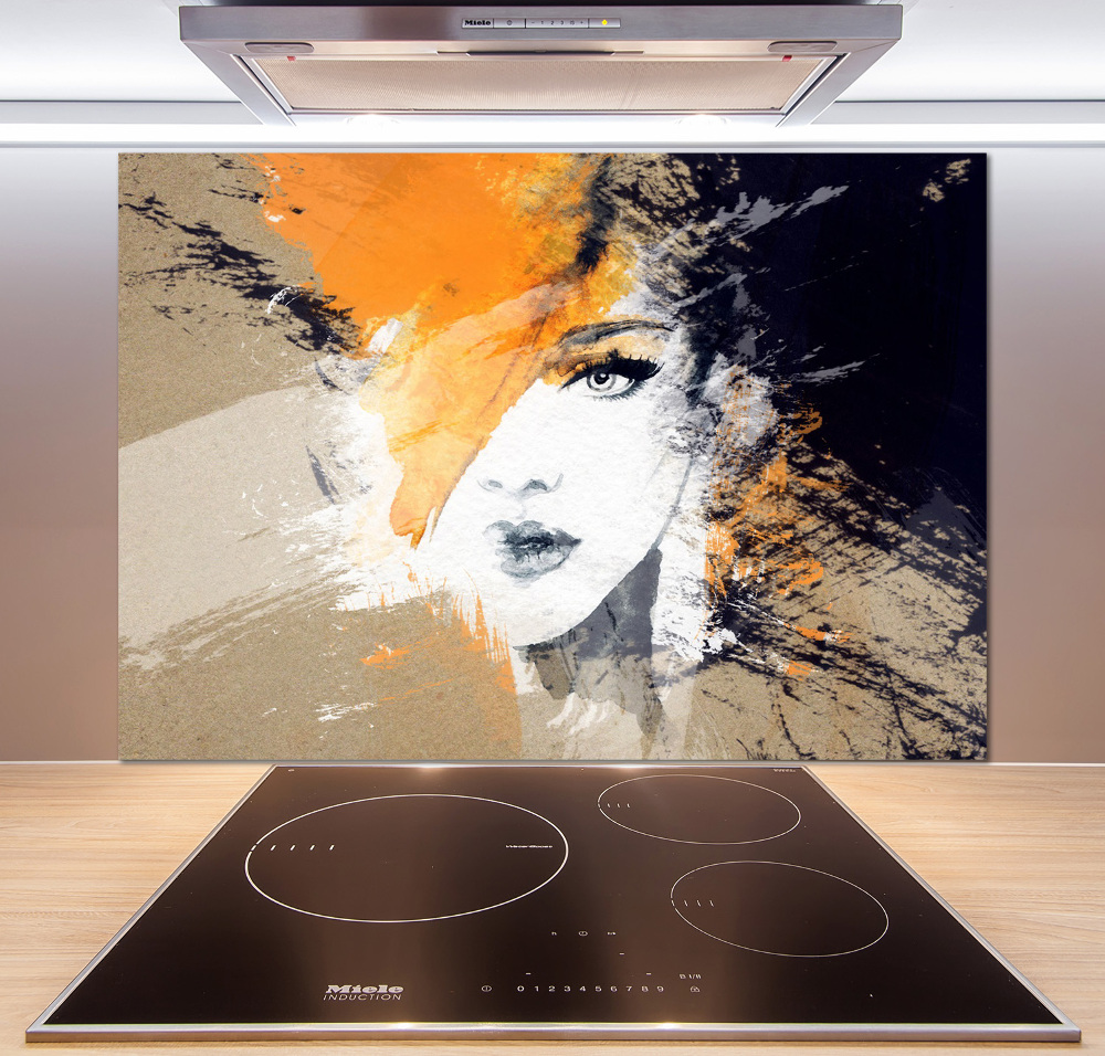 Kitchen splashback Portrait of a woman