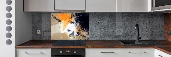 Kitchen splashback Portrait of a woman