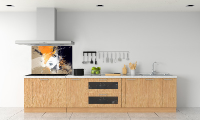 Kitchen splashback Portrait of a woman