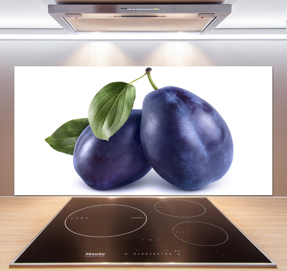 Kitchen splashback Plums