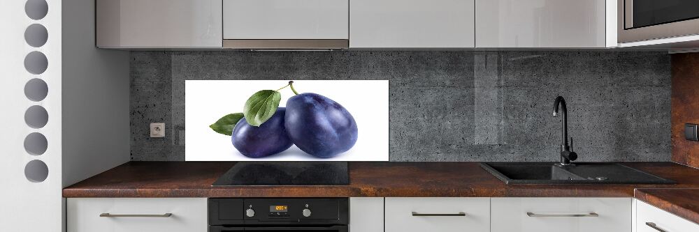 Kitchen splashback Plums