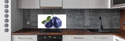 Kitchen splashback Plums