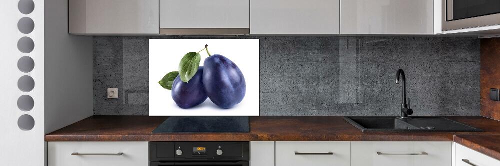 Kitchen splashback Plums