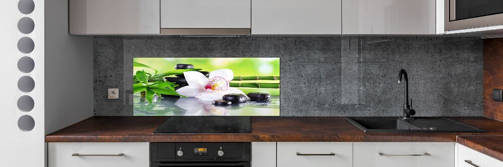 Cooker splashback Orchid