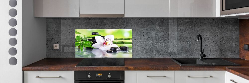 Cooker splashback Orchid