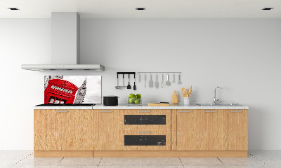 Glass splashback telephone booth