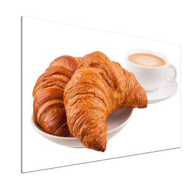 Kitchen splashback Croissants and coffee