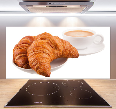 Kitchen splashback Croissants and coffee