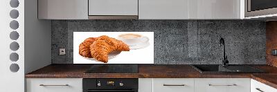 Kitchen splashback Croissants and coffee